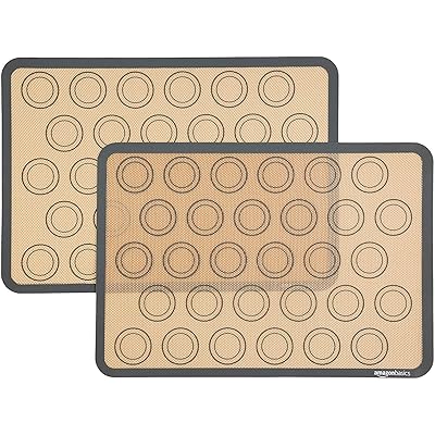 AmazonBasics Silicone Macaron Baking Mat, 2-Pack