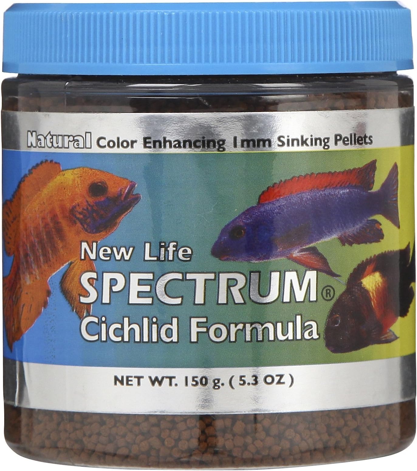 New Life Spectrum Cichlid Formula 1mm Sinking Pellet Fish Food