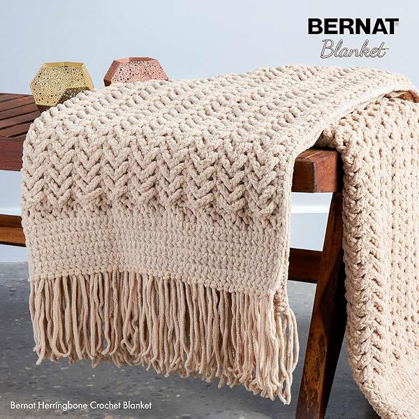 BERNAT BLANKET COUNTRY BLUE YARN – 2 PACK OF 300G/10.5OZ – POLYESTER – 6 SUPER BULKY – 220 YARDS – KNITTING/CROCHET
