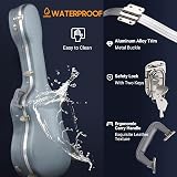 CAHAYA 41 Inch Acoustic Guitar Case ABS Waterproof Hard Case Navy view 4