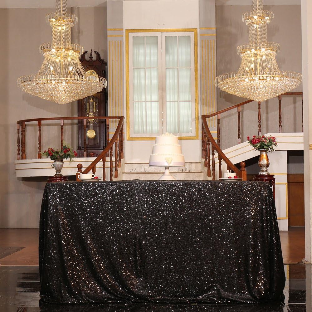 Best black table cloth sparkly