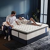 KOULABR Z King Size Mattress,12 Inch King Mattress in a Box,Superior Hybrid with Gel Memory Foam or Back & Lumbar Support,100 Night Trial,Maximum Support,Pressure Relief,Zoned Support Spring, Firm