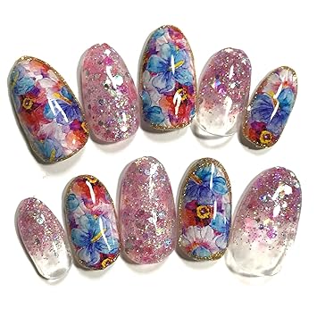 Amazon 現品sサイズ Onlyone Nail ｾﾐｵｰﾀﾞｰﾈｲﾙﾁｯﾌﾟ 水彩画風