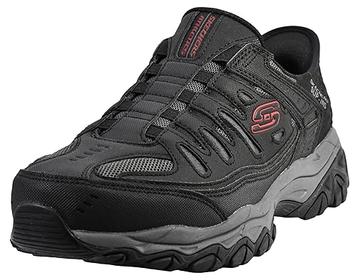Skechers Men's Afterburn M. Fit Ridgeburn Slip-in Sneaker Black/Charcoal