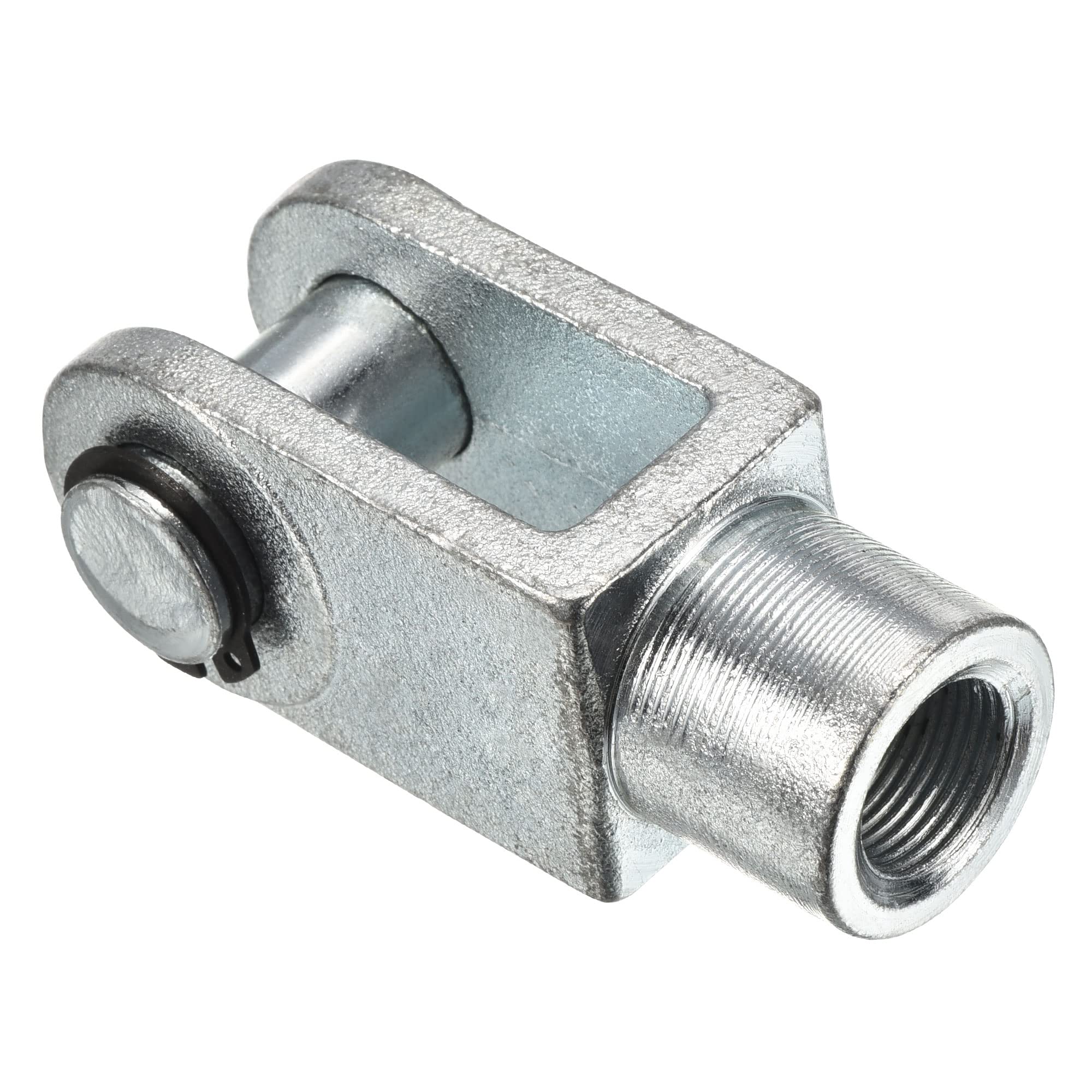 PATIKIL M20x1.5 Air Cylinder Rod Clevis End, 1 Pack Female Thread Y Connector 94mm Length for Air Cylinder Foot Mounting Work, Silver