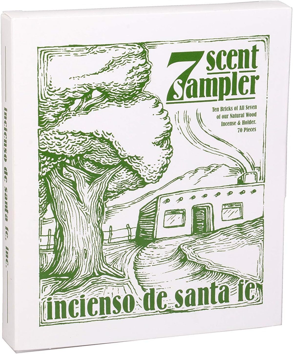 7 Scent Sampler Wood Incenses with Holder (Premium Edition)