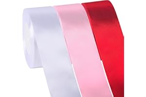 NESCCI 75 Yards Ribbon,1-1/2 Inch Satin Ribbon,Single Face Satin Ribbons,Perfect for Gift Wrapping,Wedding Decoration,Handmade Bows,Wrapping Bouquet, Halloween, Christmas