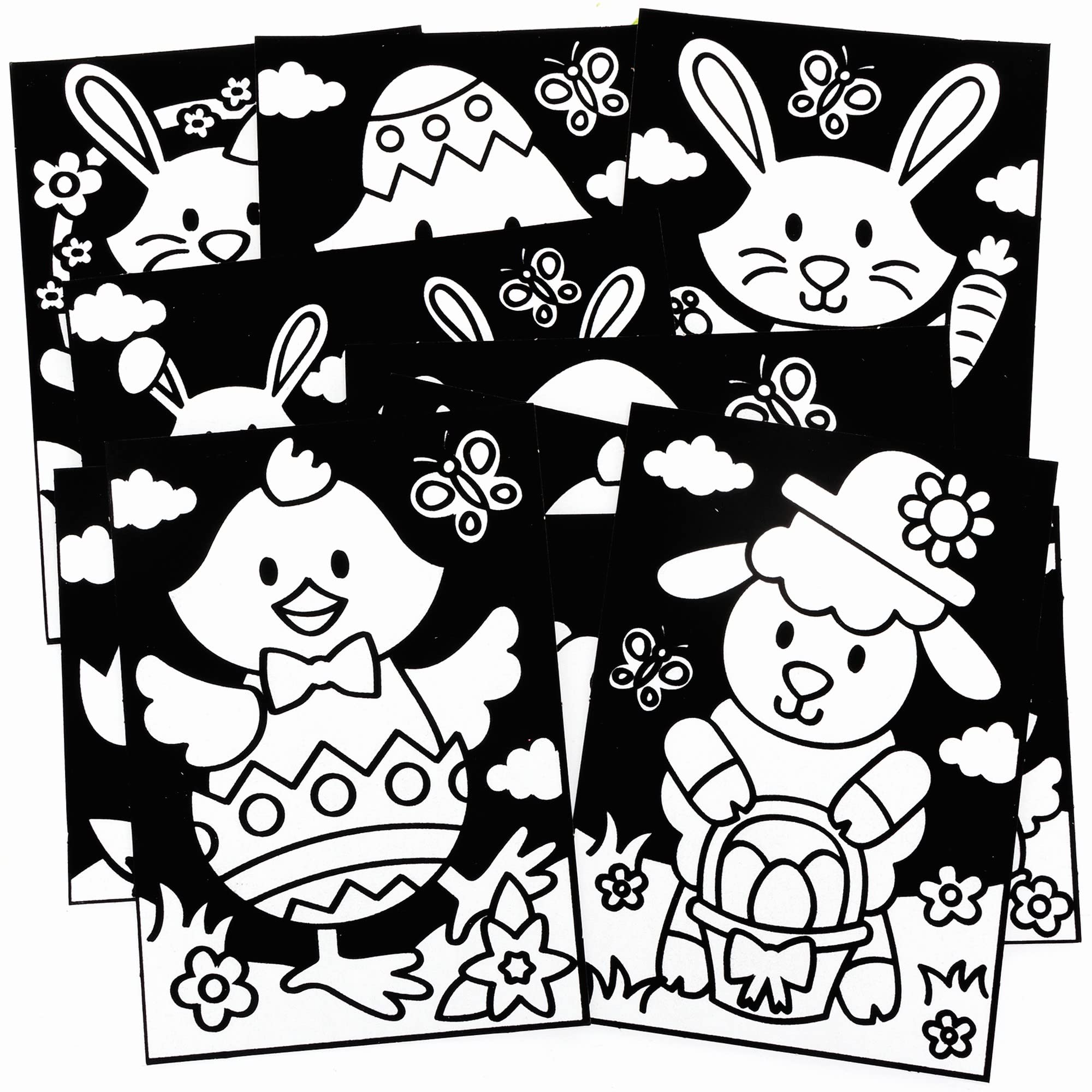 Baker Ross Easter Fuzzy Art Pictures - Pack of 10, Easter Fuzzy Felt Sets for Children (FC627) — image 1