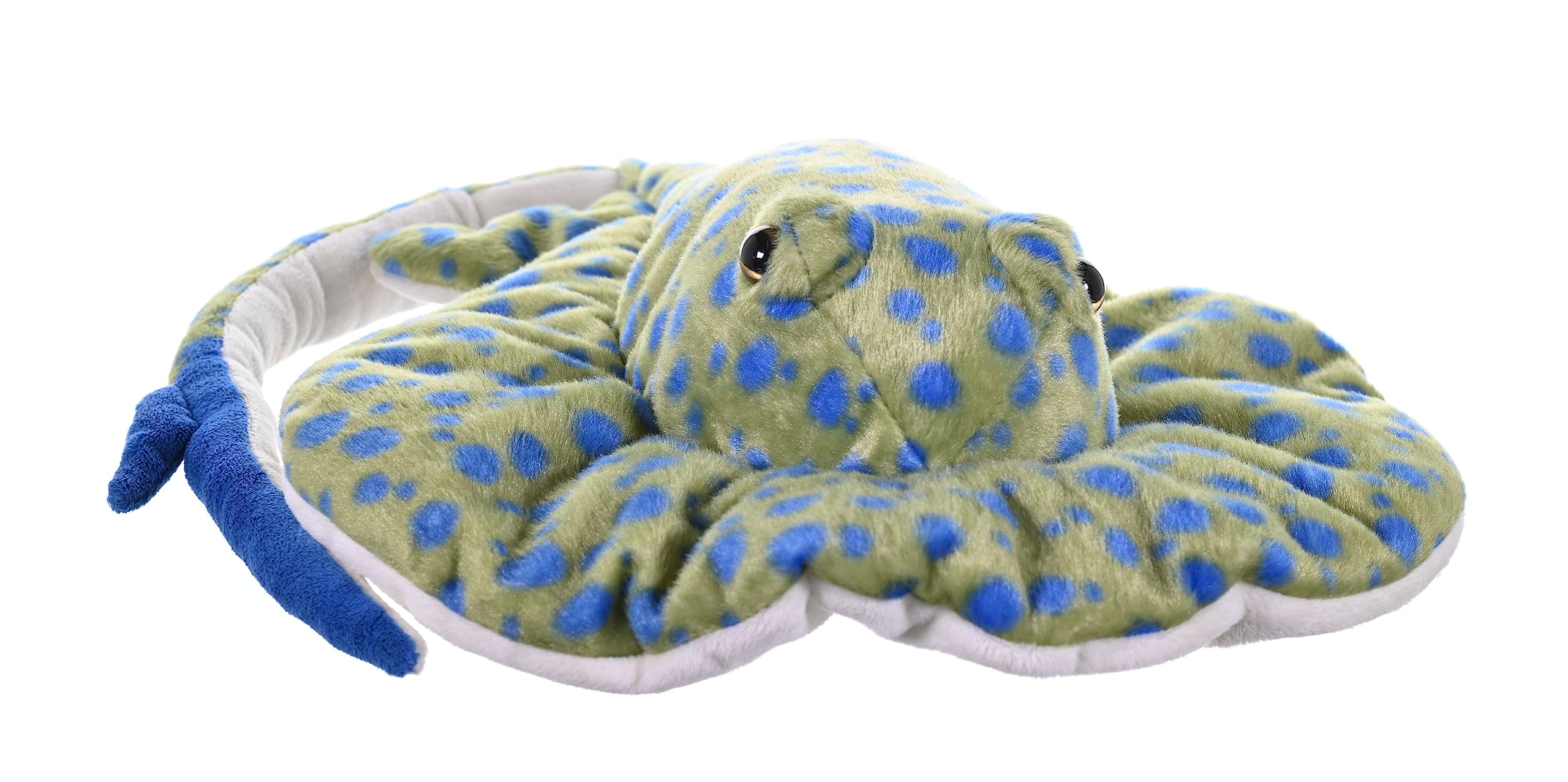 Wild Republic Blue Spotted Ray Plush Soft Toy, Cuddlekins Cuddly Toys, Gifts for Kids 30 cm