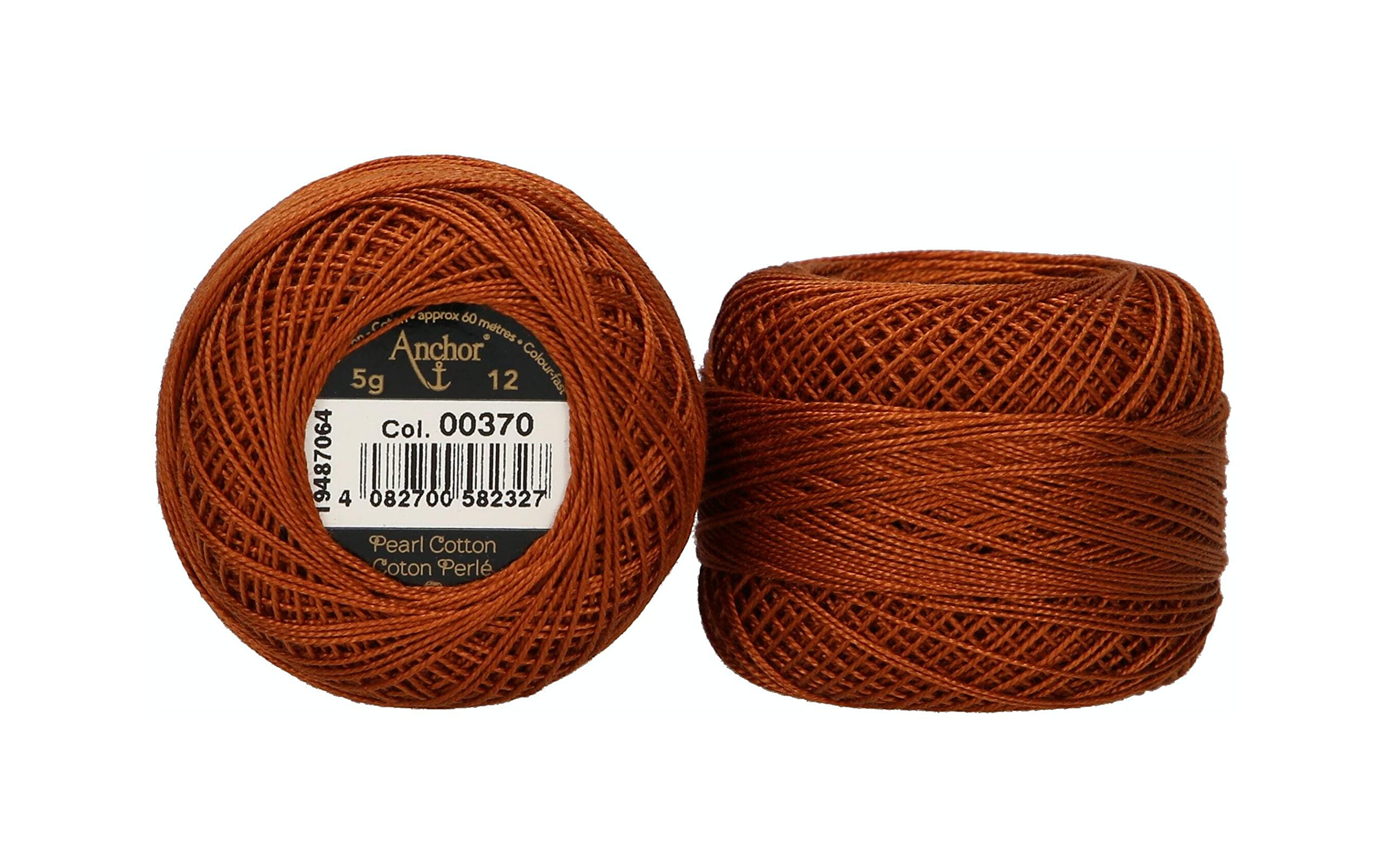 Anchor Pearl Yarn, Thickness: 12, Packaging: 5G, Running Length: 56M 370 Embroidery Threads