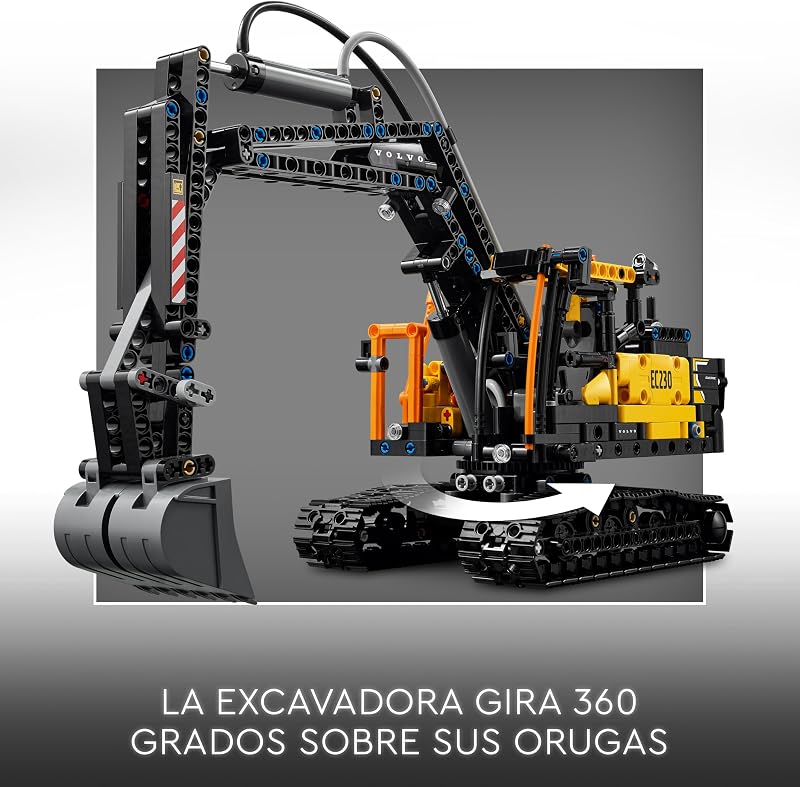 Caminhão lego technic fmx e veículos de brinquedo com escavadeira elétrica volvo ec230, para meninos e meninas de 10 anos ou mais, decoração de prateleira 42175