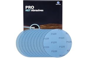 SPEEDWOX Mesh Abrasive 9 inch Drywall Sander Sandpaper 220 Grit 10pcs Dust-Free Hook and Loop Drywall Sanding Disc Aluminum O