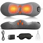 Smooth Back Massager with Heat, Spine Triple Fusion Lumbar Support Cushion