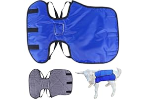 BIJIBIBOG 2 Pcs of Sheep and Goat Blanket -Basic Lamb Blanket Coat for Goat - Keep Goat Warm, Soft Lamb Goat Blankets Warm Clothes (Blue 2pcs)