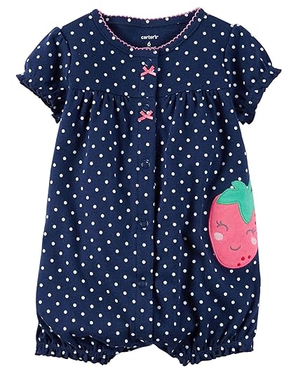 baby girl strawberry romper