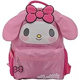 AI ACCESSORY INNOVATIONS Hello Kitty My Melody Backpack for Girls, Sanrio Kawaii Bookbag, 16 Inch Anime School Bag with 3D Features,