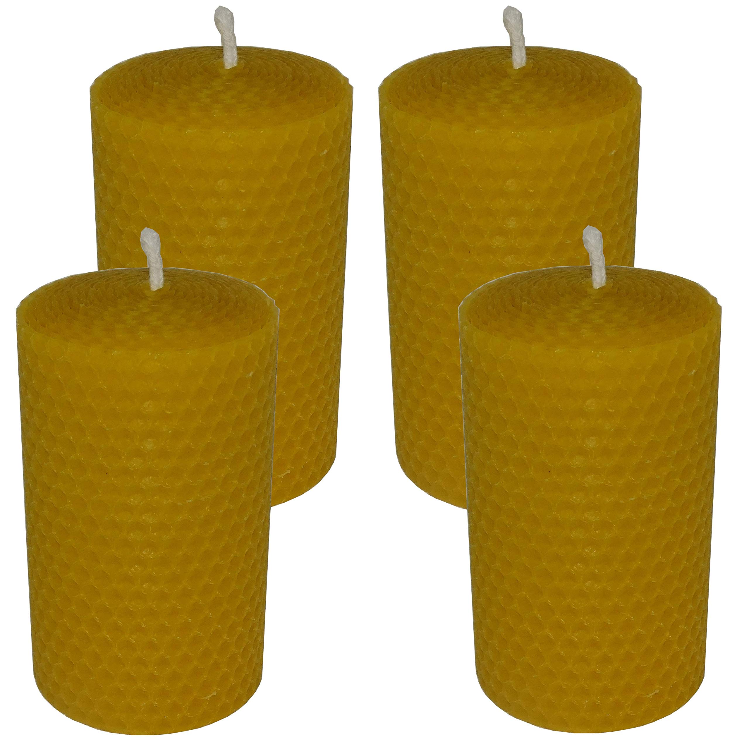 4 beeswax candles rolled 100 x 50 mm made of beeswax honeycomb handmade directly from the beekeeper pure beeswax for a pleasant atmosphere