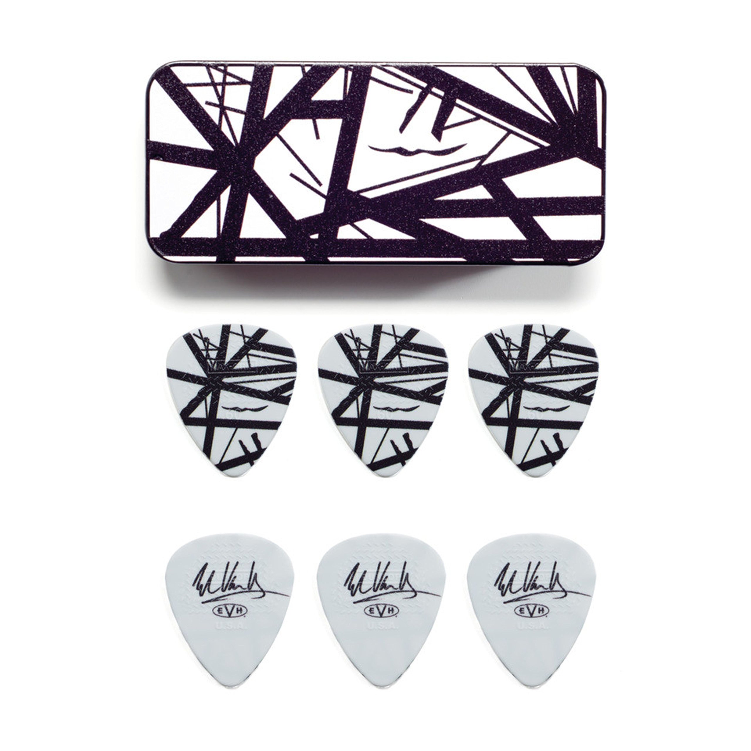 Jim Dunlop EVHPT03 Frankenstien Pick Tin - Black/White