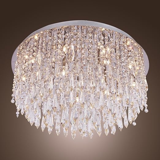 modern crystal flush mount lighting