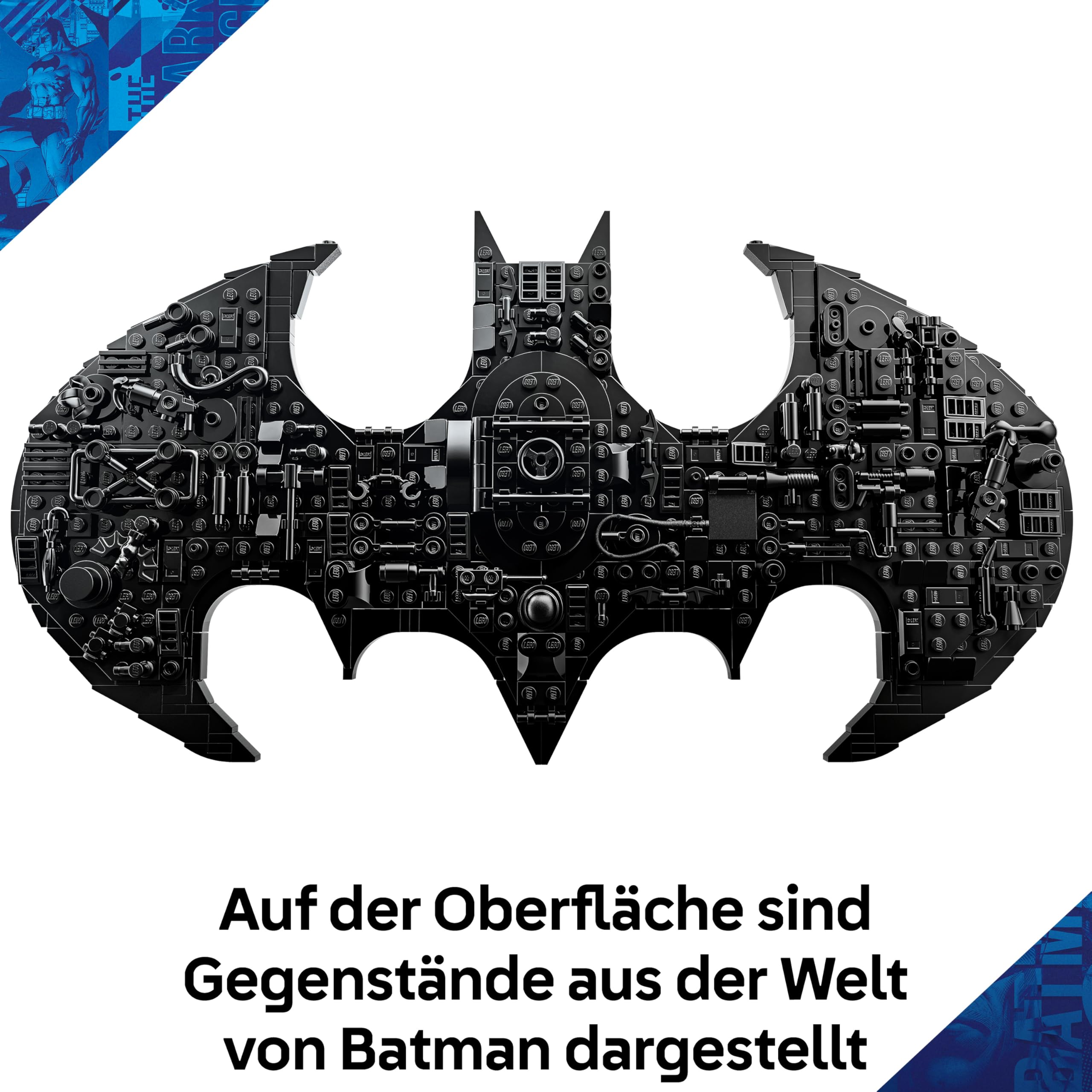 LEGO DC Batman: Batman Logo - Superhelden Spielzeug mit Minifiguren - Kreativer Modellbau für Jungen und Mädchen - DIY Deko für Kinderzimmer - Geschenk für Fans ab 12 Jahren - 76330 3