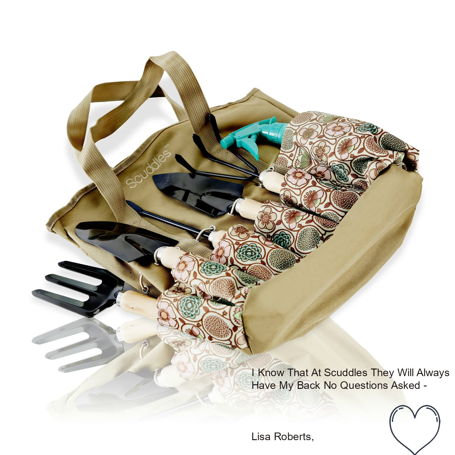 Scuddles Heavy Duty Gardening Tool Set Garden Storage Tote Bag