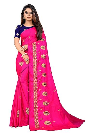 Womens Sana Silk Saree with Blouse Piece