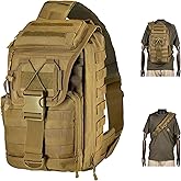 MANETTA Large Tactical Sling Bag for Men,Tactical Bag with Bottle Holder, Cross Body Chest Pack Shoulder EDC Bag For Camping Hiking Trekking Daypack