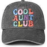 InnoBeta Aunt Gifts, Auntie Gift Ideas Hat, Auntie Hat, Adjustable Vintage Washed Cotton Embroidered Baseball Cap