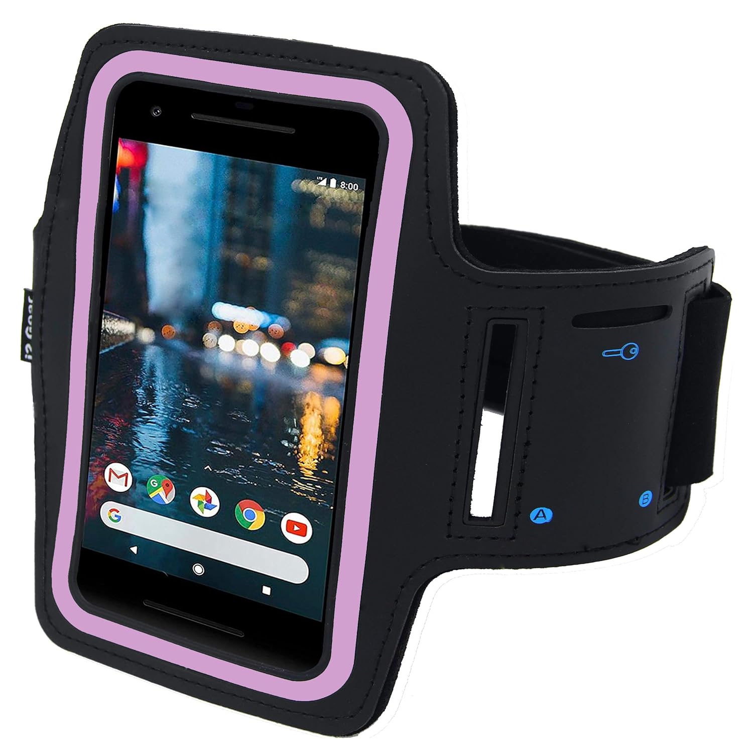 Workout Phone Holder With Adjustable Arm Band And Reflective Border Lg And Pixel 2 Edge S7