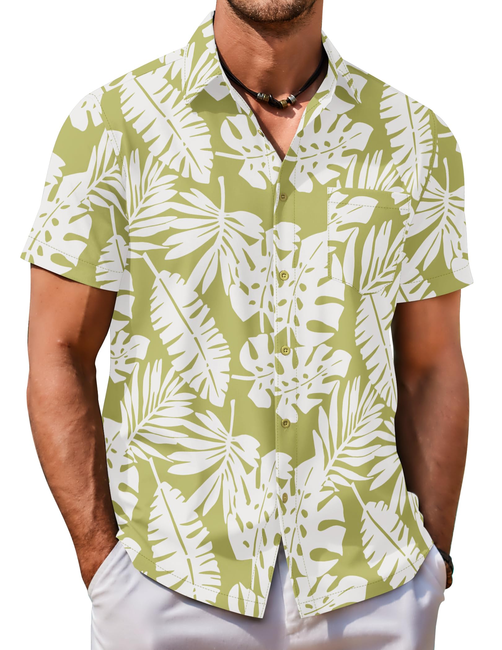 COOFANDY Mens Casual Button Down Shirts Hawaiian