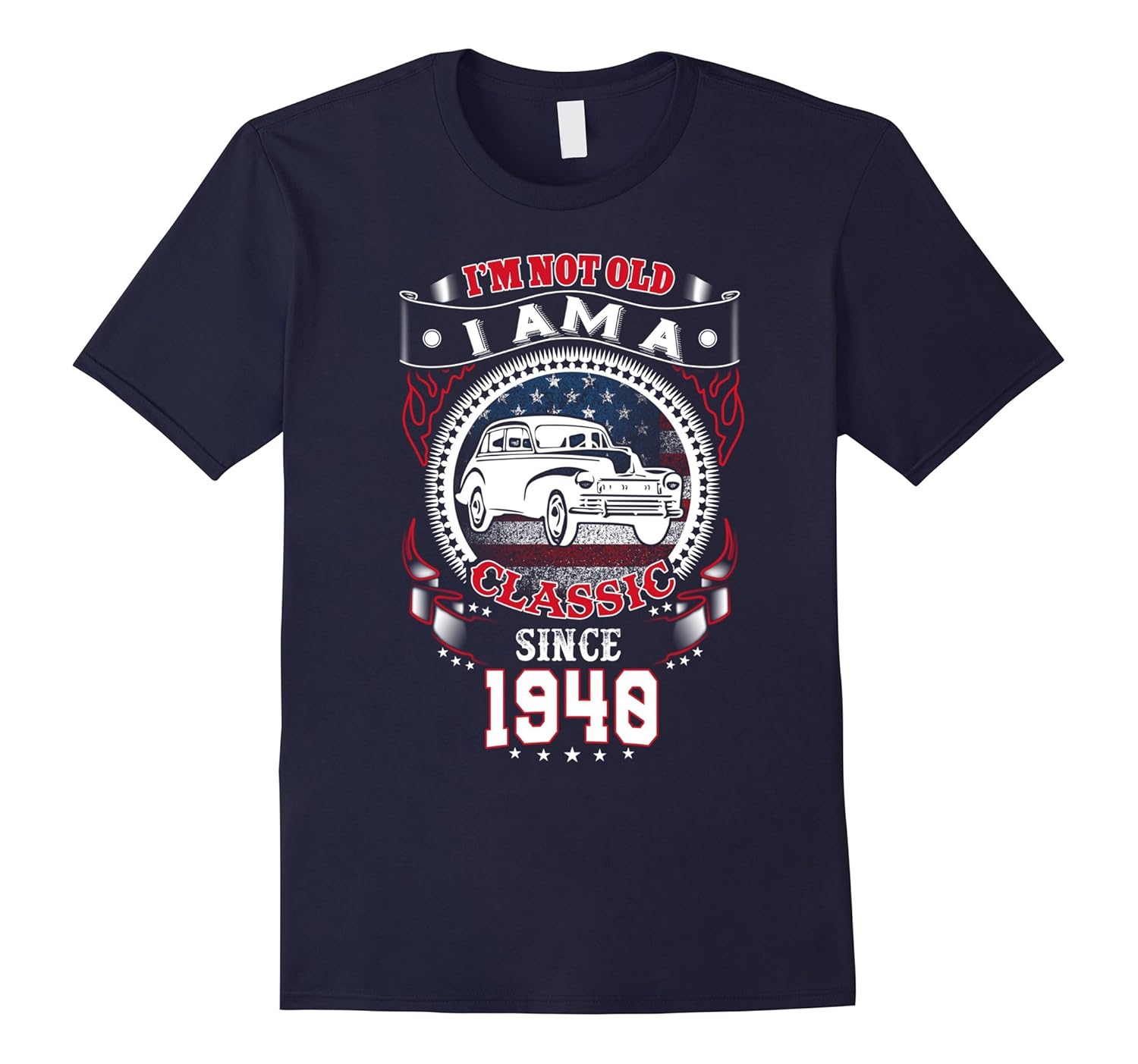 77 Years old Gifts Classic 1940 77th Birthday Tshirt-ANZ