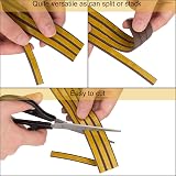 ASelected 4x 3m Foam Draught Excluder Tape for 1-2mm Door Window Gaps Brown view 3