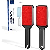 VASSON Lint Brush, Double-Sided Lint Remover Brush, Lint Brushes for Clothes, Reusable Velvet lint Brush, Coat Lint Brush (2 