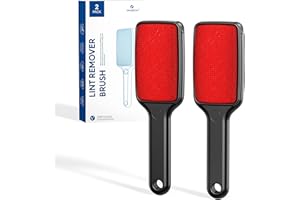 VASSON Lint Brush, Double-Sided Lint Remover Brush, Lint Brushes for Clothes, Reusable Velvet lint Brush, Coat Lint Brush (2 