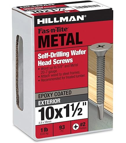 Hillman Self-Drilling Screws 2-Inch - Phillips Flat Head With Wings, Zinc, 100-Pack - View #2