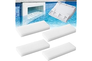 Adnee 4 Pcs Skimmer Weir Foam, 7.6 x 3 x 0.8 Inches Spa Skim Filter Weir Foam, Swimming Pool Skimmer Replacement Foams for SP