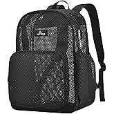 MAY TREE Mesh Bacpack for Beach Swimming Outdoor Fitness, Heavy Duty Mesh Bckpack with Sturdy Material for Women and Men