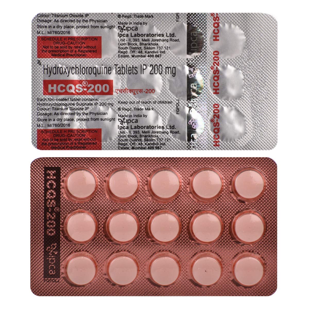 Hcqs 200 Blister Strip Of 15 Tablets Amazon In