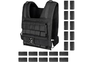 SYKART Weighted Vest Men 35lbs | 45lbs, Weighted Workout Vest With Removable Iron Weights, Weight Vest for Men and Women, Heavy Duty Weighted Exercise Vest for Strength Training Running Walking