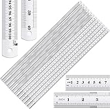 Therwen12 Pieces Stainless Steel Yard Stick Large