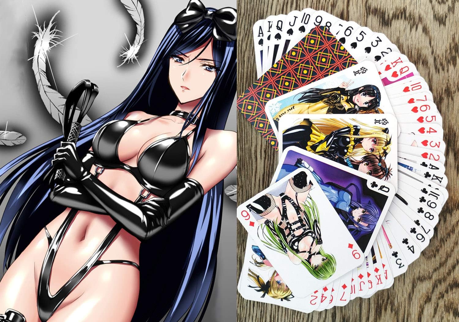 Amazon Com Koshizu Anime Playing Cards Poker Deck 54 Cards All Different Sen Sansui Latex Sexy Girls Manga Anime Sports Outdoors
