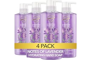 Safeguard Hydrating Liquid Hand Soap, Lavender Scent, Made with Plant Based Cleansers, 15.5 oz (Pack of 4)