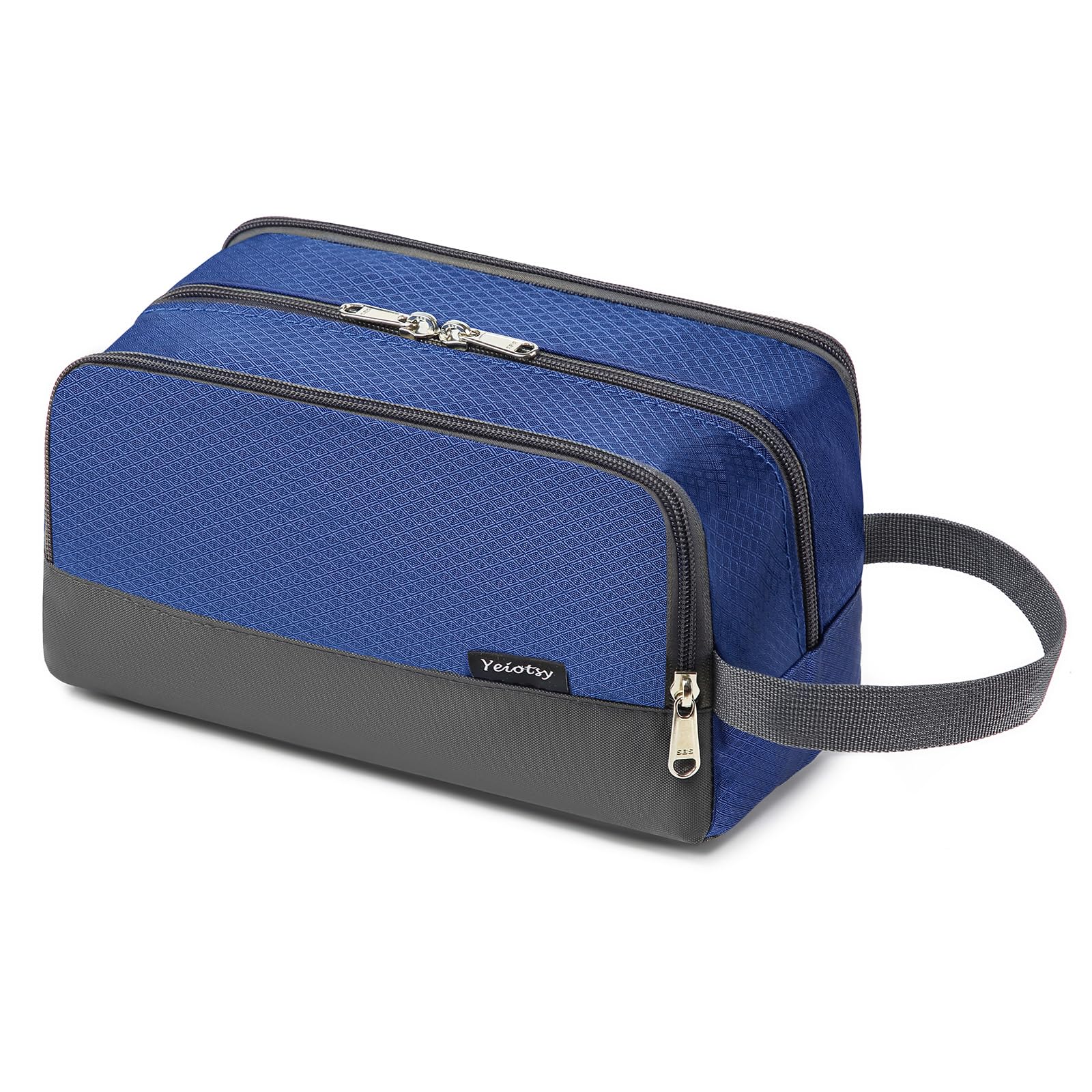 Yeiotsy Boys Toiletry Bag, Kids Travel Wash Bag, Compact Water-Resistant Organiser with Mesh Pockets for Gym, Camping, Hiking (Sapphire)