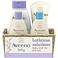 Aveeno Baby Bathtime Solutions Baby & Me Gift Set with Baby Wash & Shampoo, Calming Baby Bath, Baby Daily Moisturizing Lotion