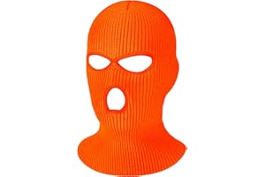 SATINIOR 3 Holes Ski Mask Full Face Cover Outdoor Balaclava Winter Knitted Neck Gaiter for Halloween Sports Cycling