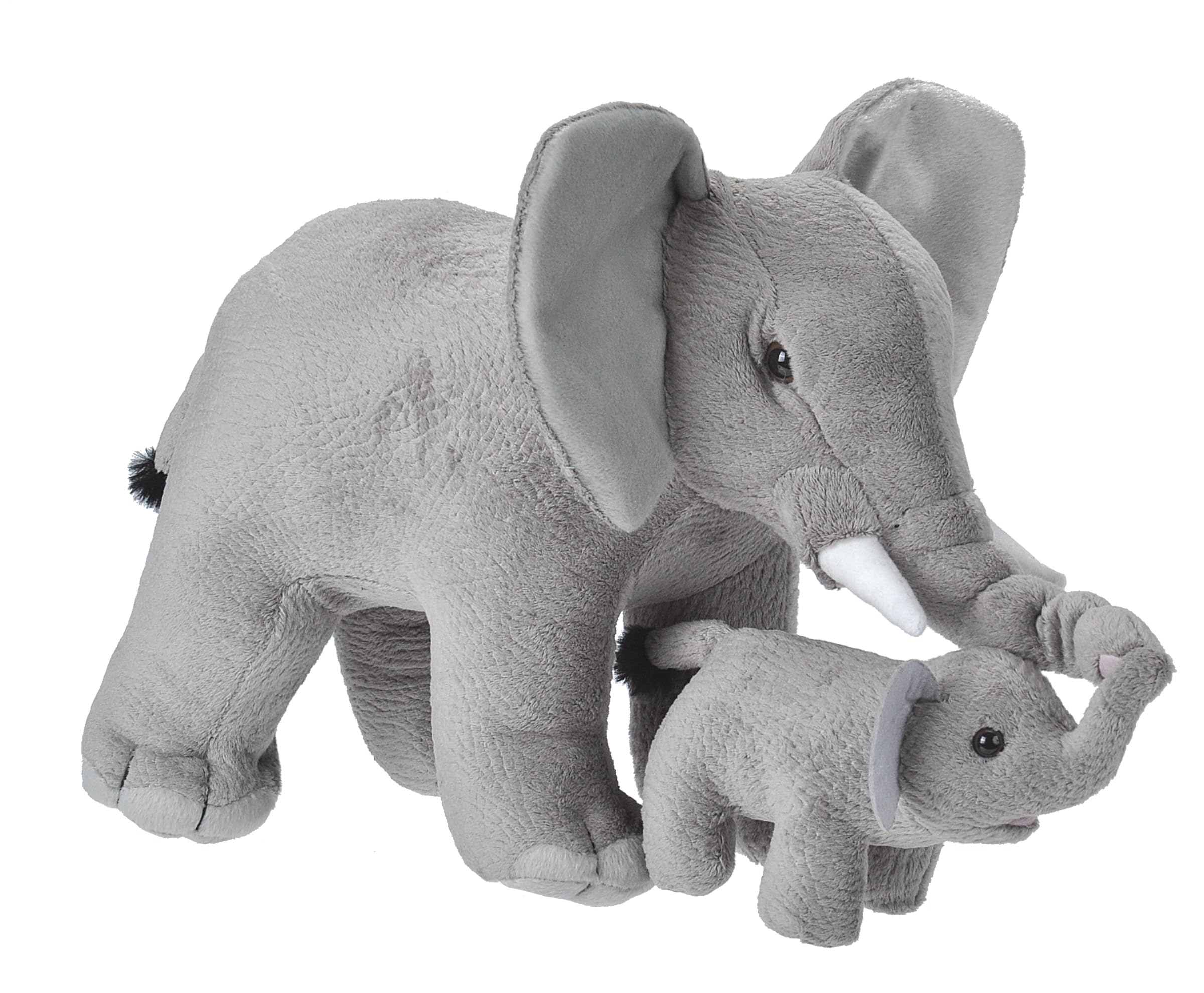 WILD REPUBLIC Mom and Baby Elephant Plush, Stuffed Animal, Plush Toy, Gifts for Kids, 12 Inches
