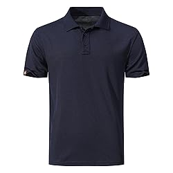 KAOKLRNI Men's Quick-Dry Active Polo Shirts Short