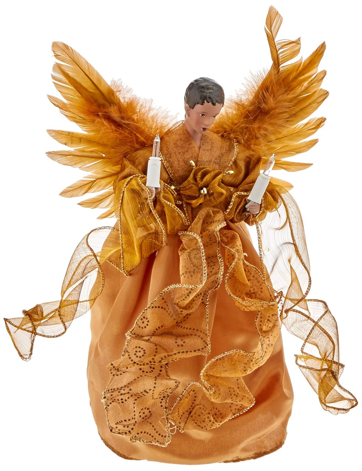 Kurt Adler UL 10Light African American Angel Christmas Treetop