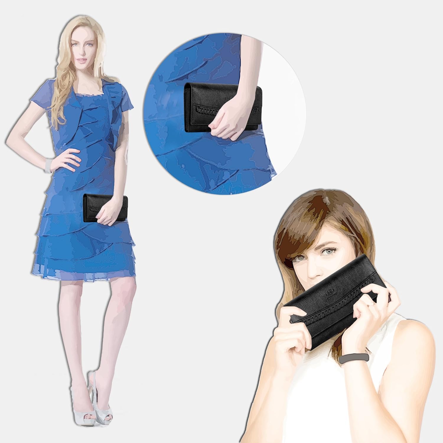 the clownfish leatherette wallet for women ladies purse handbag clutch bags