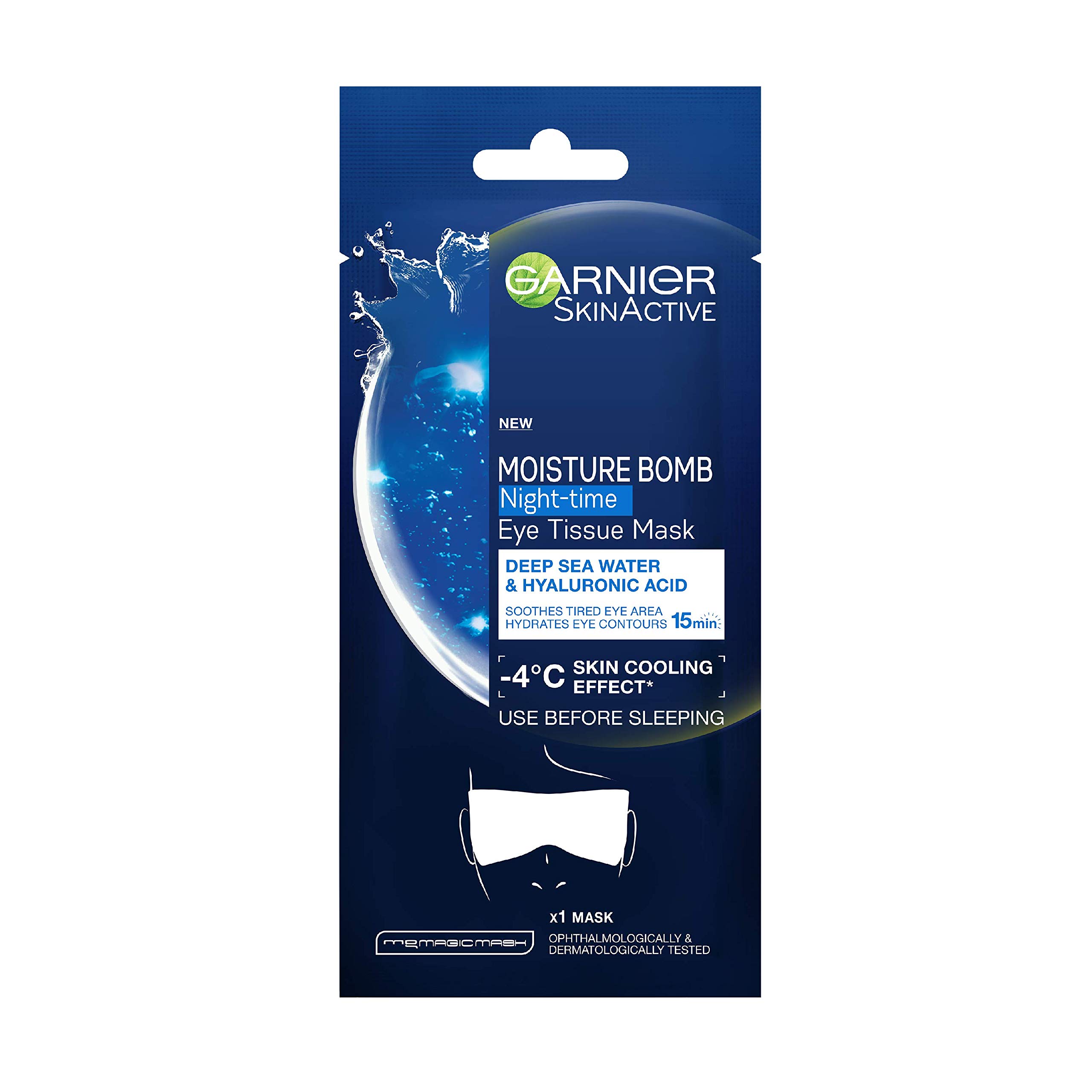 Garnier Moisture Bomb Night-Time Eye Sheet Mask Deep Sea Water and Hyaluronic Acid 6g — image 1